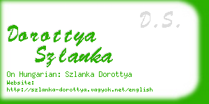 dorottya szlanka business card